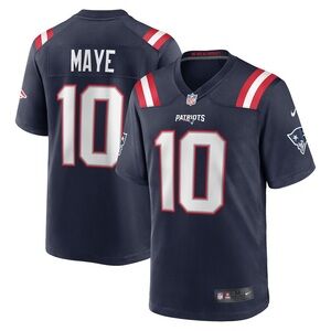 Fanatics Drake Maye New England Patriots Nike Player Game Jersey - Navy XL